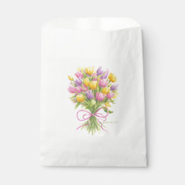 Tulp boeket favor zakken bedankzakje