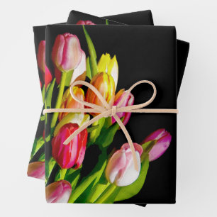 Tulp Boeket Schilderij Originele Tuin Bloem Art Inpakpapier Vel