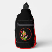 Tulp Boeket Schilderij Originele Tuin Bloem Kunst Sling Bag (Voorkant)