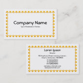 Tulp Border 3d - Amber on White Visitekaartje (Voorkant / Achterkant)