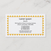 Tulp Border 3d - Amber on White Visitekaartje (Achterkant)