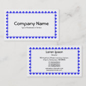 Tulp Border 3d - Blue on White Visitekaartje (Voorkant / Achterkant)