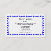 Tulp Border 3d - Blue on White Visitekaartje (Achterkant)