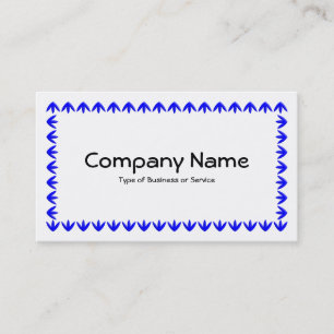 Tulp Border 3d - Blue on White Visitekaartje