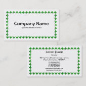 Tulp Border 3d - Green on White Visitekaartje (Voorkant / Achterkant)