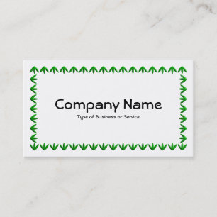 Tulp Border 3d - Green on White Visitekaartje