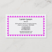 Tulp Border 3d - Magenta op White Visitekaartje (Achterkant)
