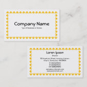 Tulp Border - Amber on White Visitekaartje (Voorkant / Achterkant)