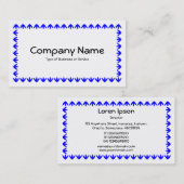 Tulp Border - Blue on White Visitekaartje (Voorkant / Achterkant)