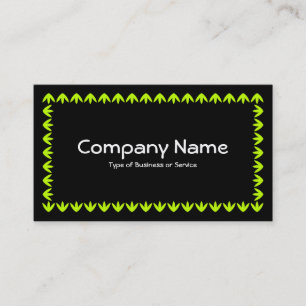 Tulp Border - Chartreuse Green op Black Visitekaartje