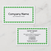 Tulp Border - Green on White Visitekaartje (Voorkant / Achterkant)