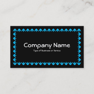 Tulp Border - Sky Blue op Black Visitekaartje