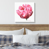 Tulp. Botanische waterverf Canvas Afdruk (Insitu (Slaapkamer))