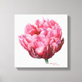Tulp. Botanische waterverf Canvas Afdruk (Voorkant)