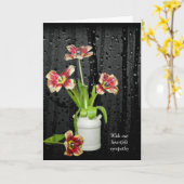 tulp bouquet met fraaie sympathie kaart (Gele Bloem)