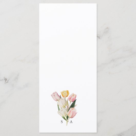 Tulp Bruiloft Menu (Achterkant)