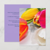 Tulp bruiloftsinvitaties boeket informatiekaartje (Voorkant / Achterkant)
