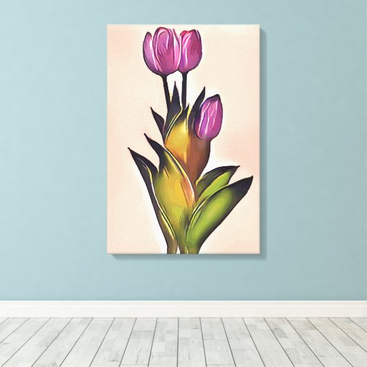 Tulp Canvas Afdruk (Insitu (Houten vloer))
