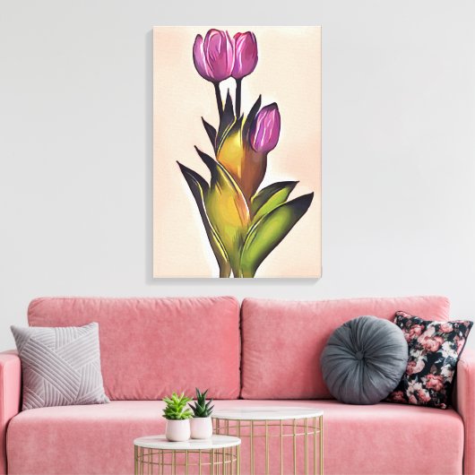 Tulp Canvas Afdruk (Insitu (Woonkamer))