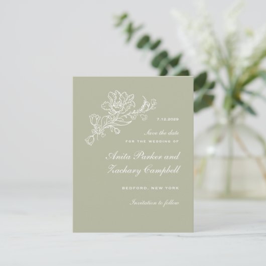 Tulp Cascade Lichen Save The Date (Staand voorkant)