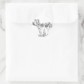 Tulp Chrome ronde Stickers (Tas)