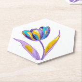 Tulp Coaster Kartonnen Onderzetters (Schuin)