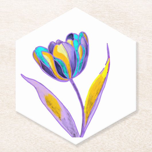 Tulp Coaster Kartonnen Onderzetters (Voorkant)