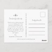 Tulp dank u foto bruiloft Briefkaart (Achterkant)