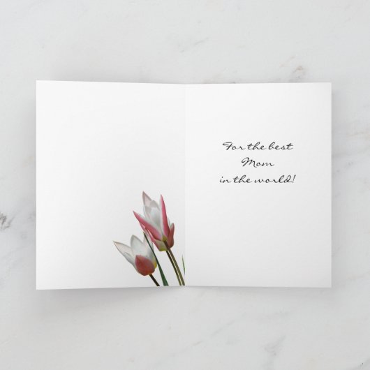 tulp de Moederdag van Dame Jane Kaart (Binnen)