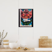 Tulp Dekbed Mozaïek Kunst Cactus Bloem Oceaan Vis Poster (Keuken)