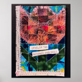 Tulp Dekbed Mozaïek Kunst Cactus Bloem Oceaan Vis Poster (Voorkant)