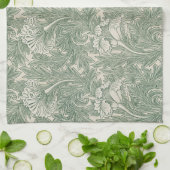 Tulp door William Morris, Vintage bloemkunst Theedoek (Gevouwen)