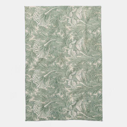 Tulp door William Morris, Vintage bloemkunst Theedoek (Verticaal)