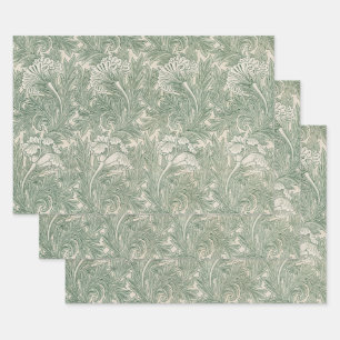 Tulp door William Morris, Vintage bloemschilderkun Inpakpapier Vel