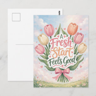 Tulp: Een frisse start voelt goed Briefkaart