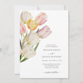 Tulp Elegante Huwelijk Kaart (Voorkant)