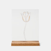 Tulp - Elegante Illustratie Acryl Bord (Voorkant)