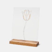 Tulp - Elegante Illustratie Acryl Bord (Hoek)
