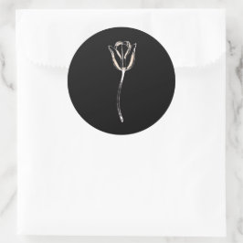 Tulp - Elegante Illustratie Ronde Sticker