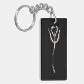 Tulp - Elegante Illustratie Sleutelhanger (Voorkant Links)