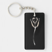 Tulp - Elegante Illustratie Sleutelhanger (Voorkant)