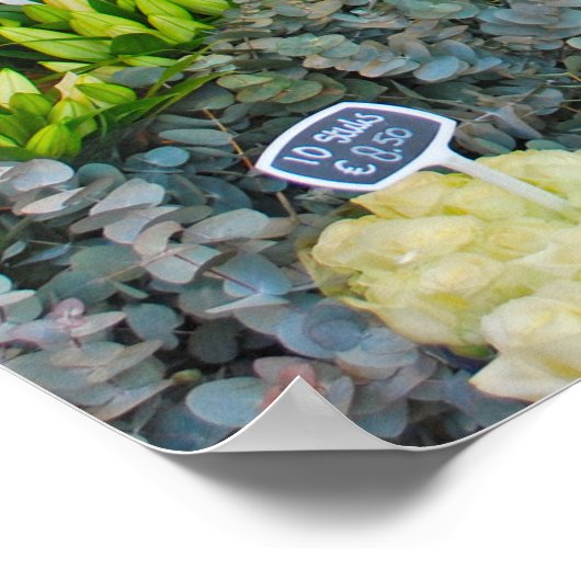 Tulp- en bloemenmarkt in Amsterdam Poster (Hoek)