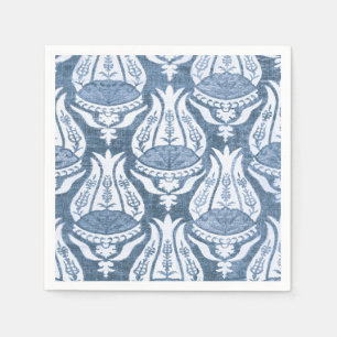 Tulp en latwerk blauwe bloemkunst van William Morr Servet