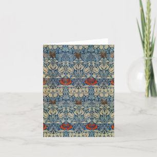 Tulp en Roos Datum, Ontwerp 1876 William Morris Bedankkaart