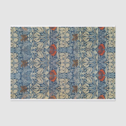 Tulp en Roos Datum, Ontwerp 1876 William Morris Tissuepapier (Voorkant)