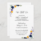 Tulp en wilde bloem we doen nog steeds Jubileum Kaart (Voorkant / Achterkant)