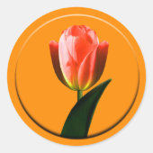 Tulp Envelope Seal Ronde Sticker (Voorkant)