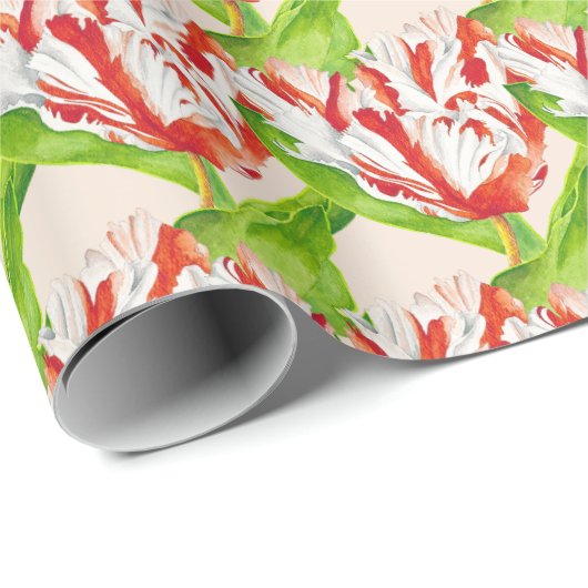 Tulp Estella Rijnveld op een inpakpapier (Rol Hoek)