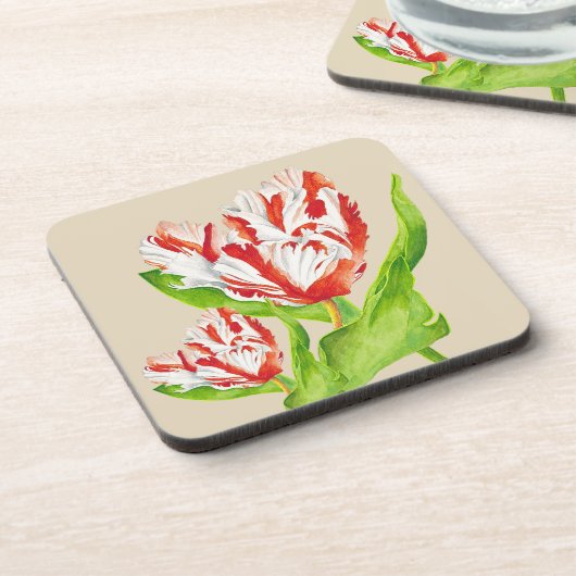 Tulp Estella Rijnveld op een Onderzetter Set (Linkerzijde)