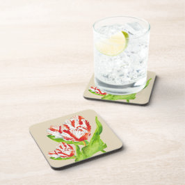 Tulp Estella Rijnveld op een Onderzetter Set